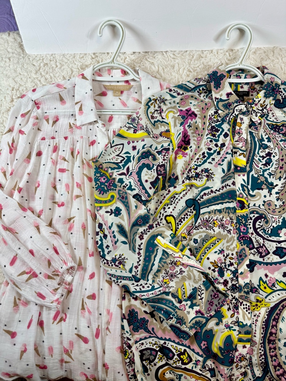 Talbots Women’s Paisley Blouse in Paisley,  with Hope and Harlow Print Blouse